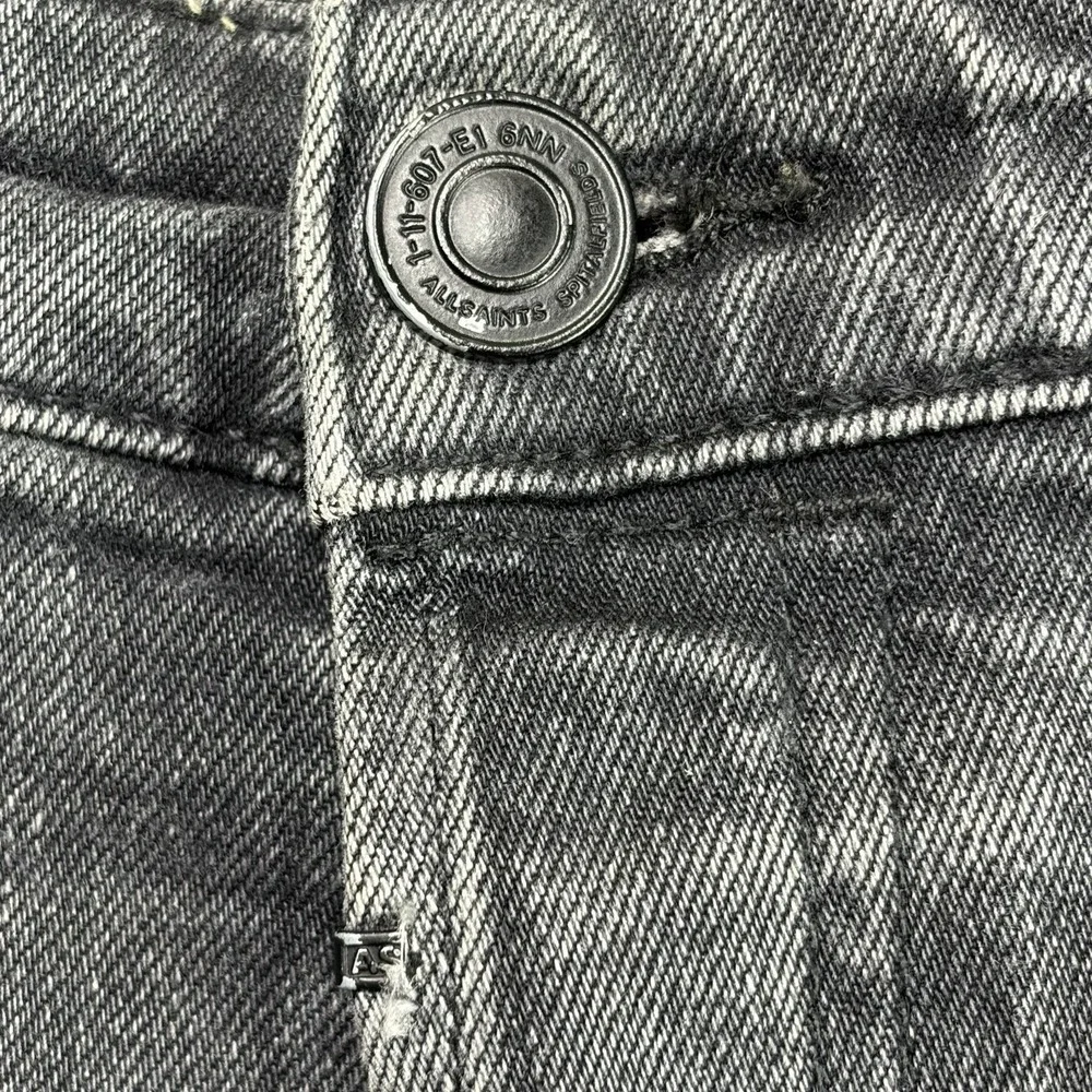 All Saints Jeans Mens 32x30 Faded Black Cigarette Skinny Stretch Denim Pants